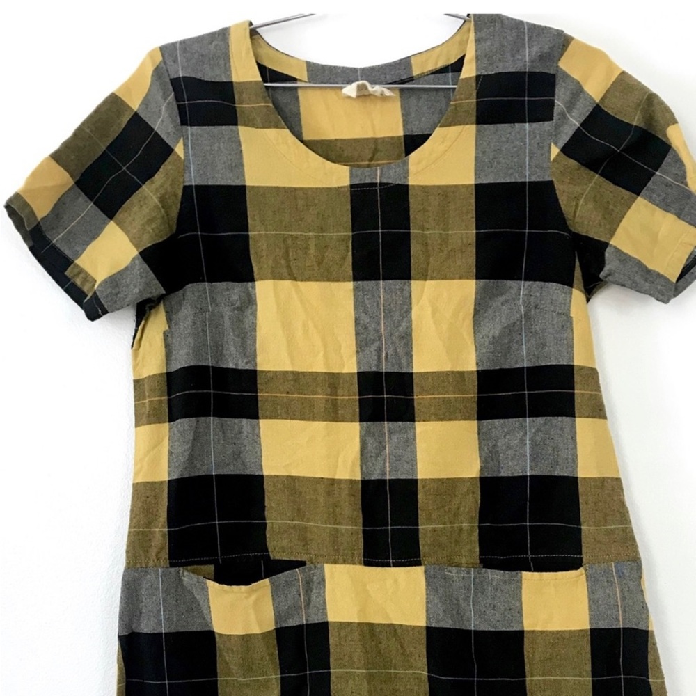 ✨💛 Modcloth Mata Traders Dress plaid fall - Picture 7 of 8